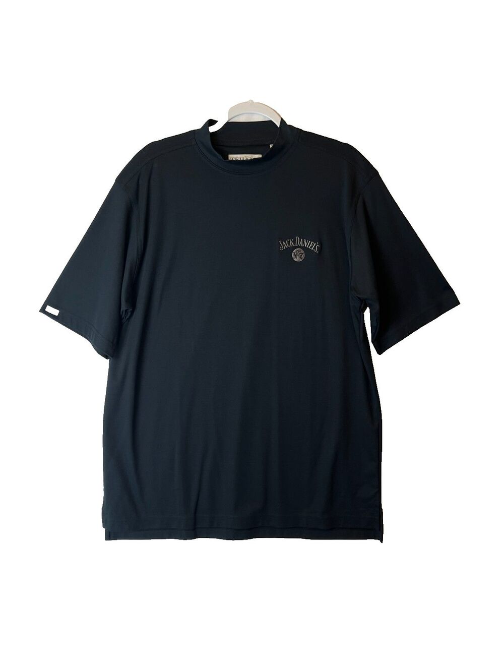 Tehama Hang'em Dry Moisture Wicking Black T-Shirt Medium Jack Daniel's Logo